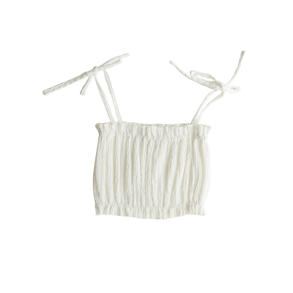 Ziggy Top with Paloma Pant Cringkle Set | White