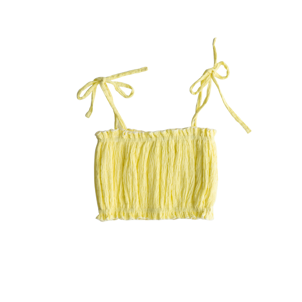 Ziggy Top with Paloma Pant Cringkle Set | Yellow