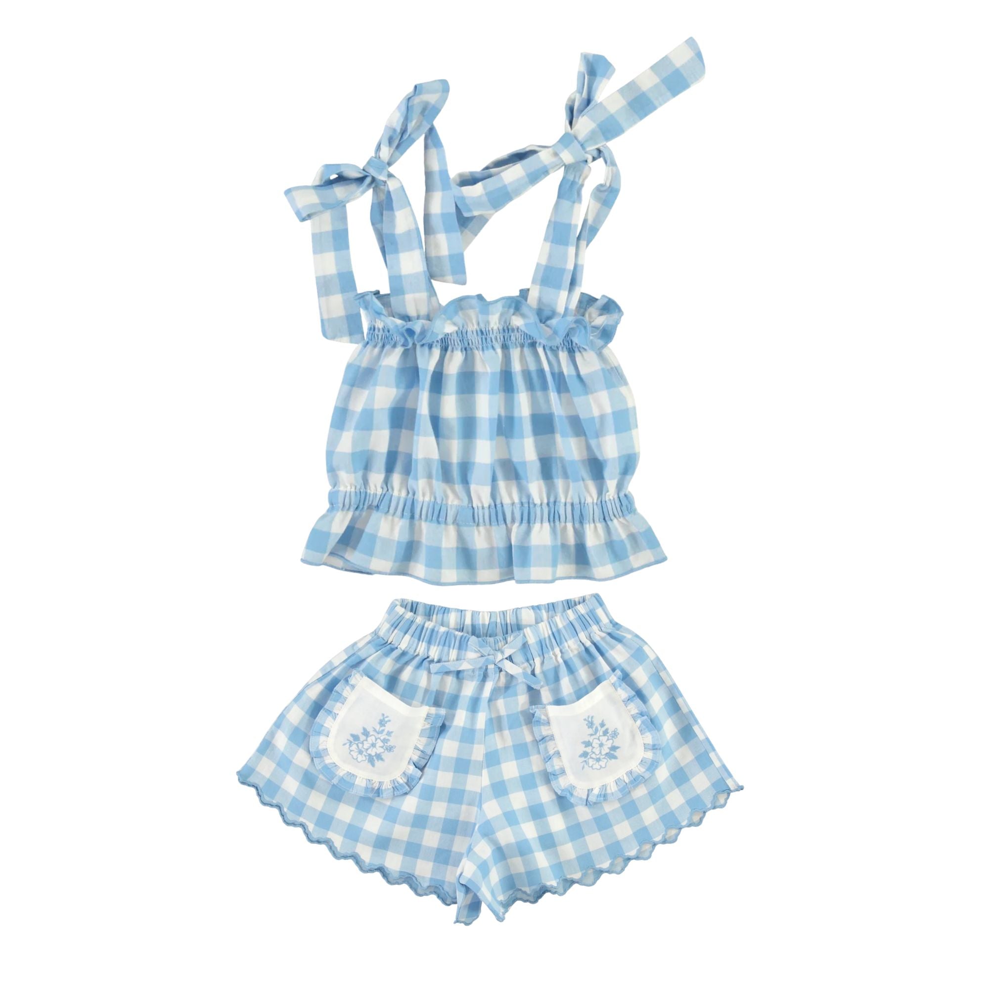 Viola Top & Short Set | Sailor Check
