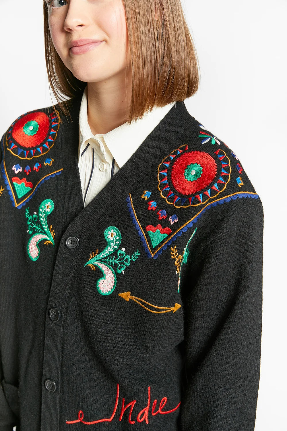 Waffa Knit Cardigan | Black