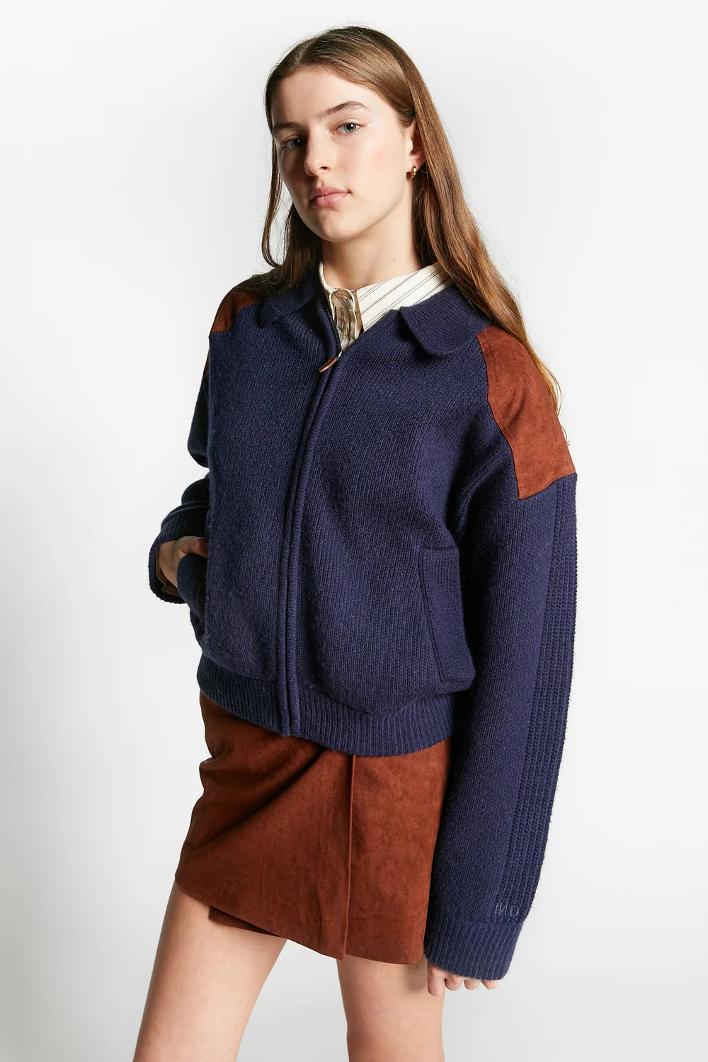 Willie Polo Knit Jacket | Navy