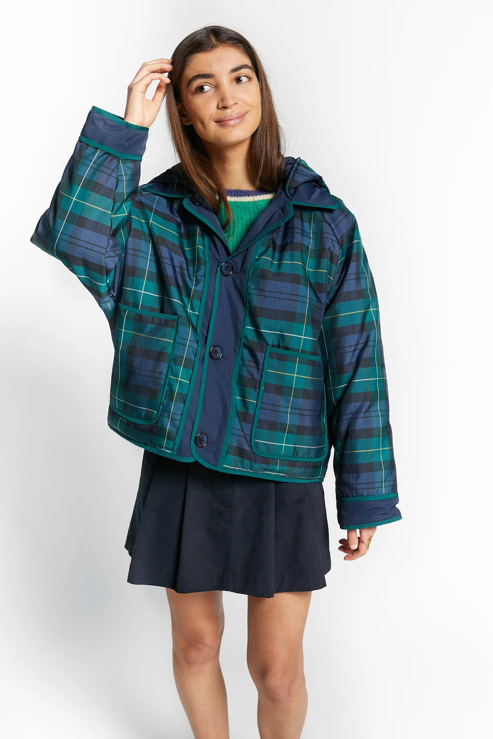 Windy Reversible Puffer Jacket | Navy