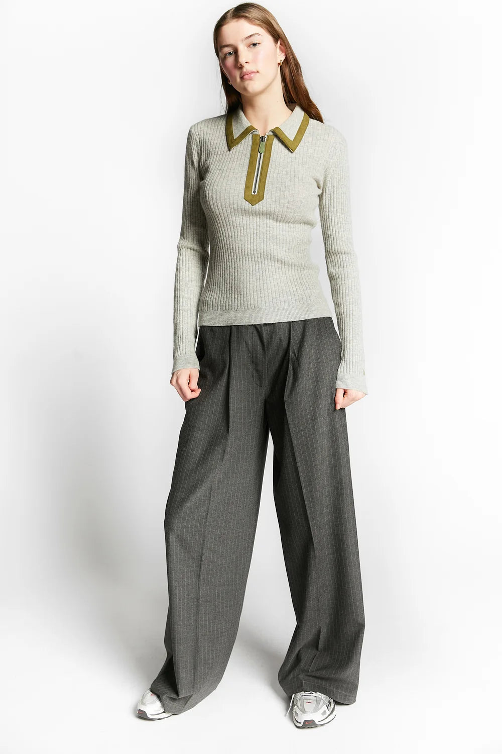 Wingfoil Polo Knit Sweater | Grey