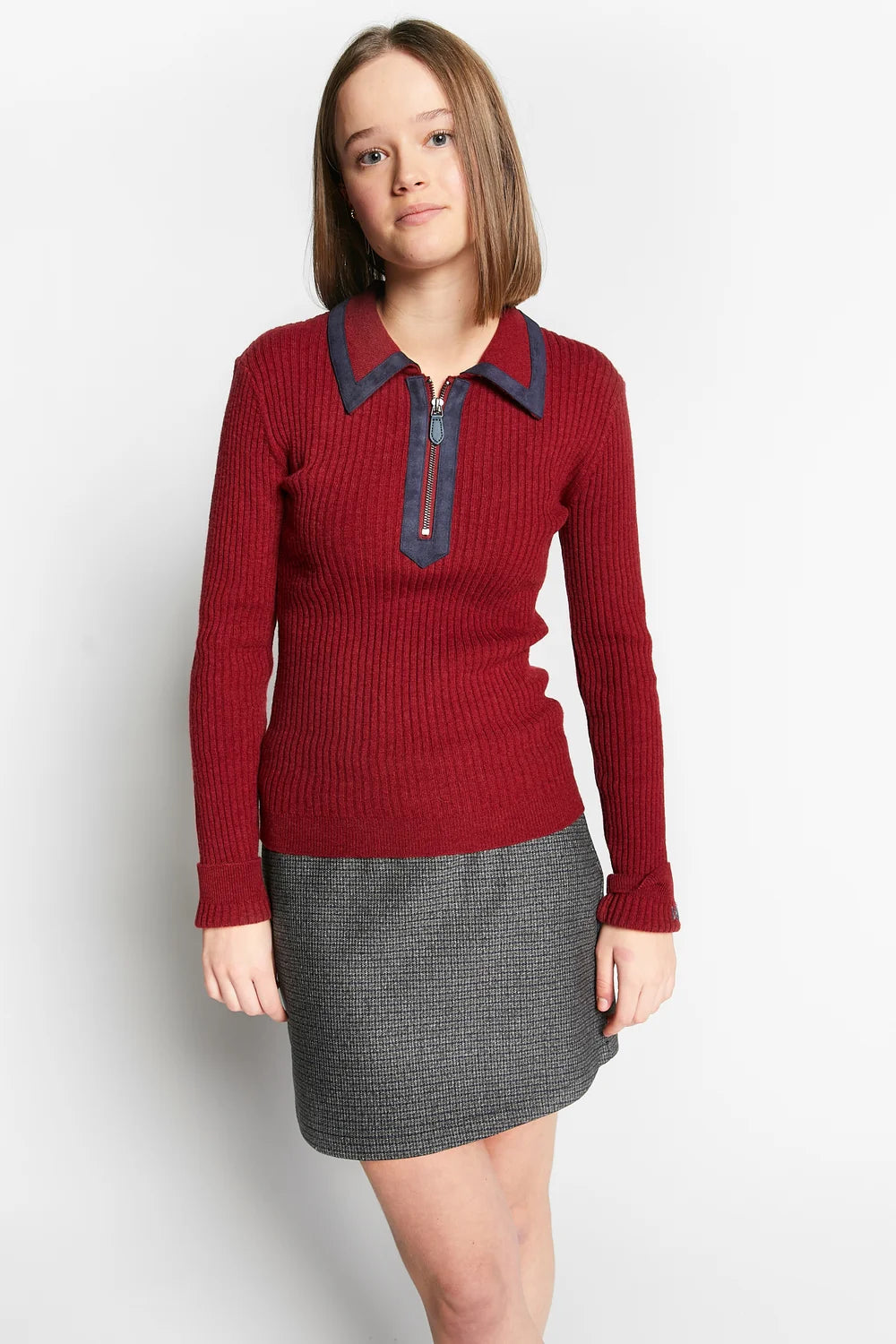 Wingfoil Polo Knit Sweater | Merlot Red