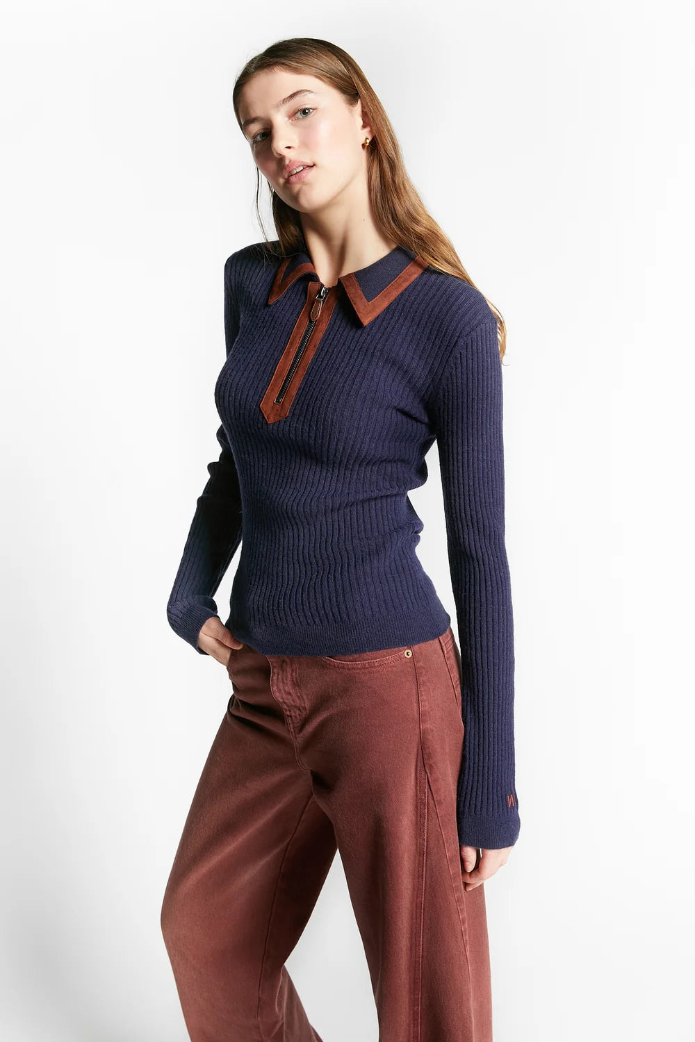 Wingfoil Polo Knit Sweater | Navy