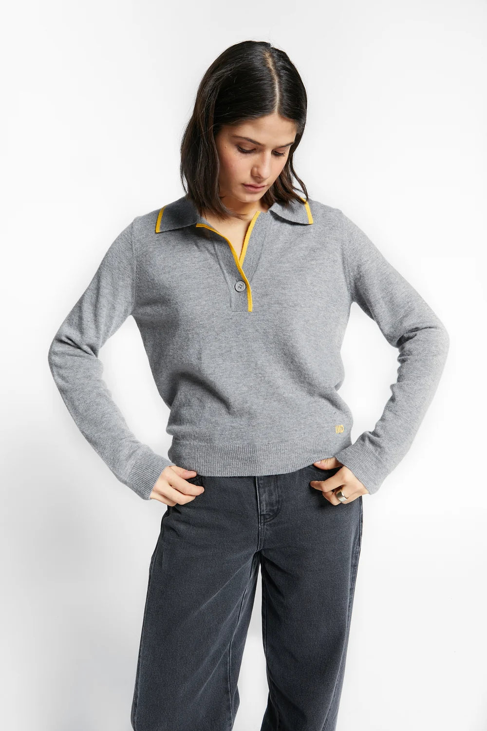Winner Polo Knit Sweater | Grey