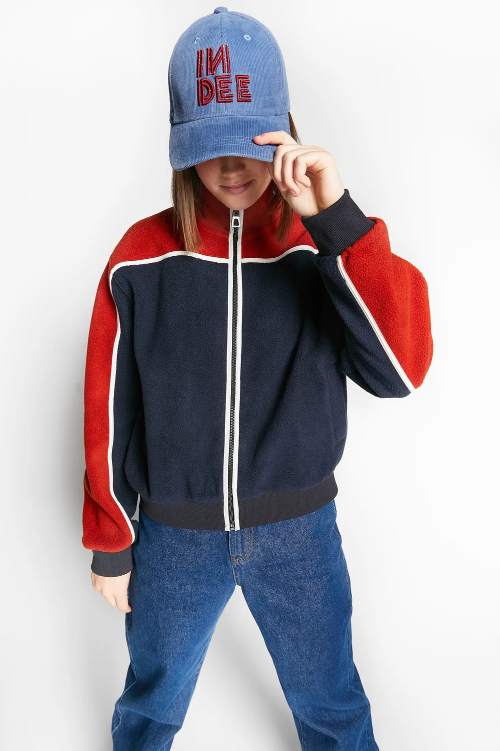 Waffle Fleece Jacket | Navy