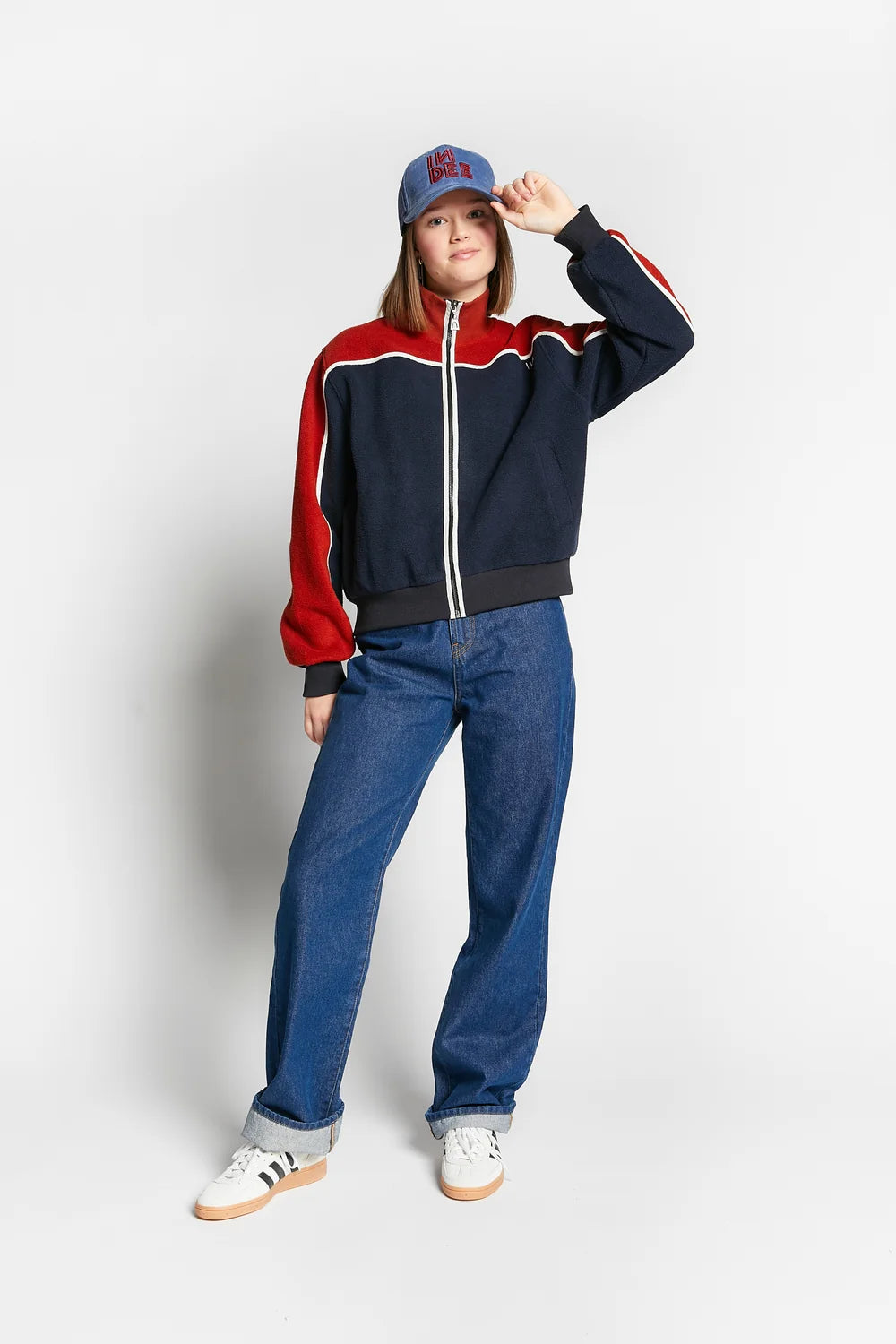 Waffle Fleece Jacket | Navy