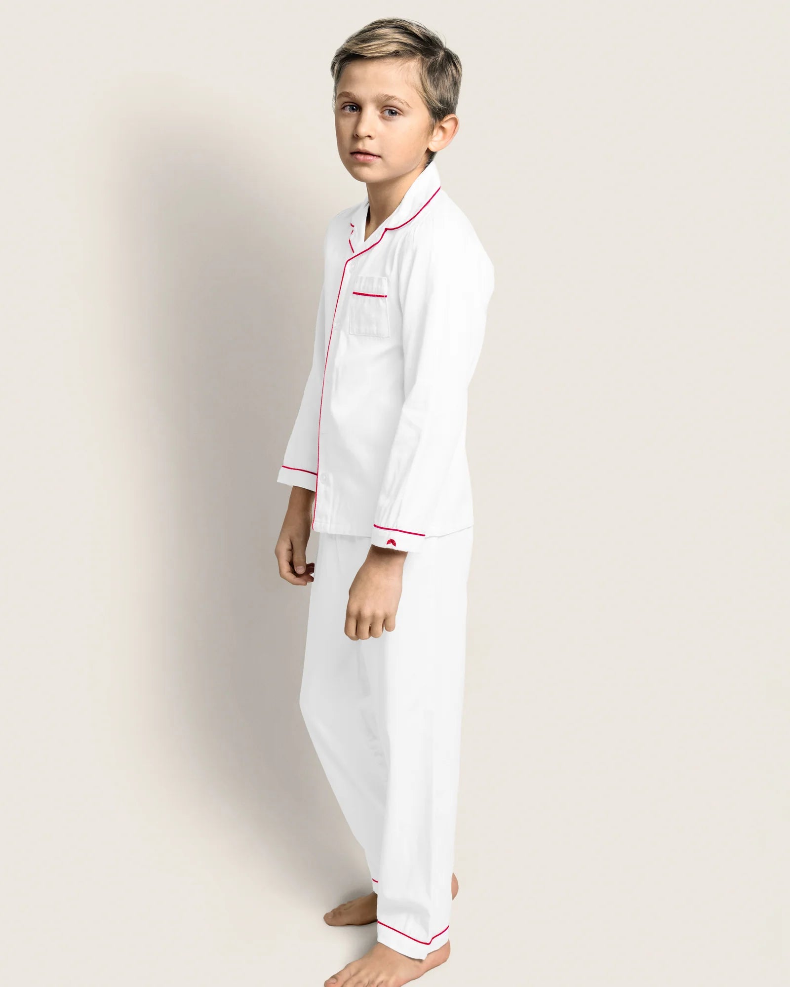 Twill Pajamas Set | White