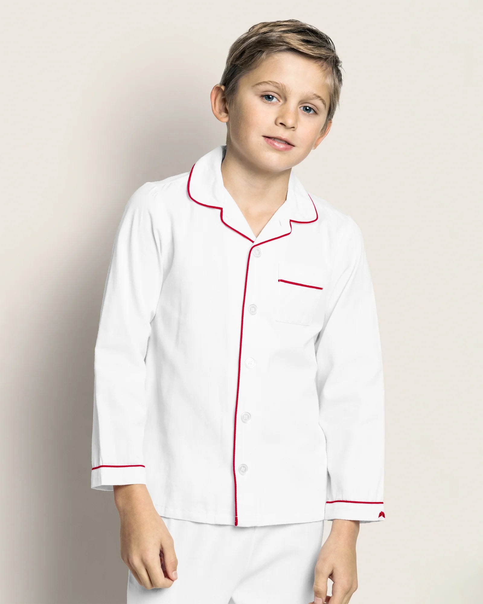 Twill Pajamas Set | White