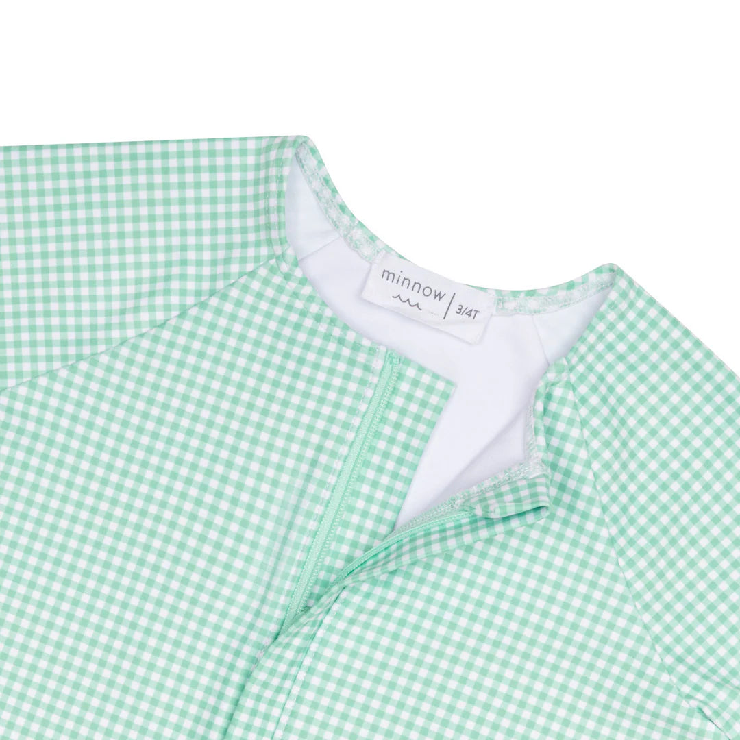 Front Zip One Piece | Gustavia Gingham