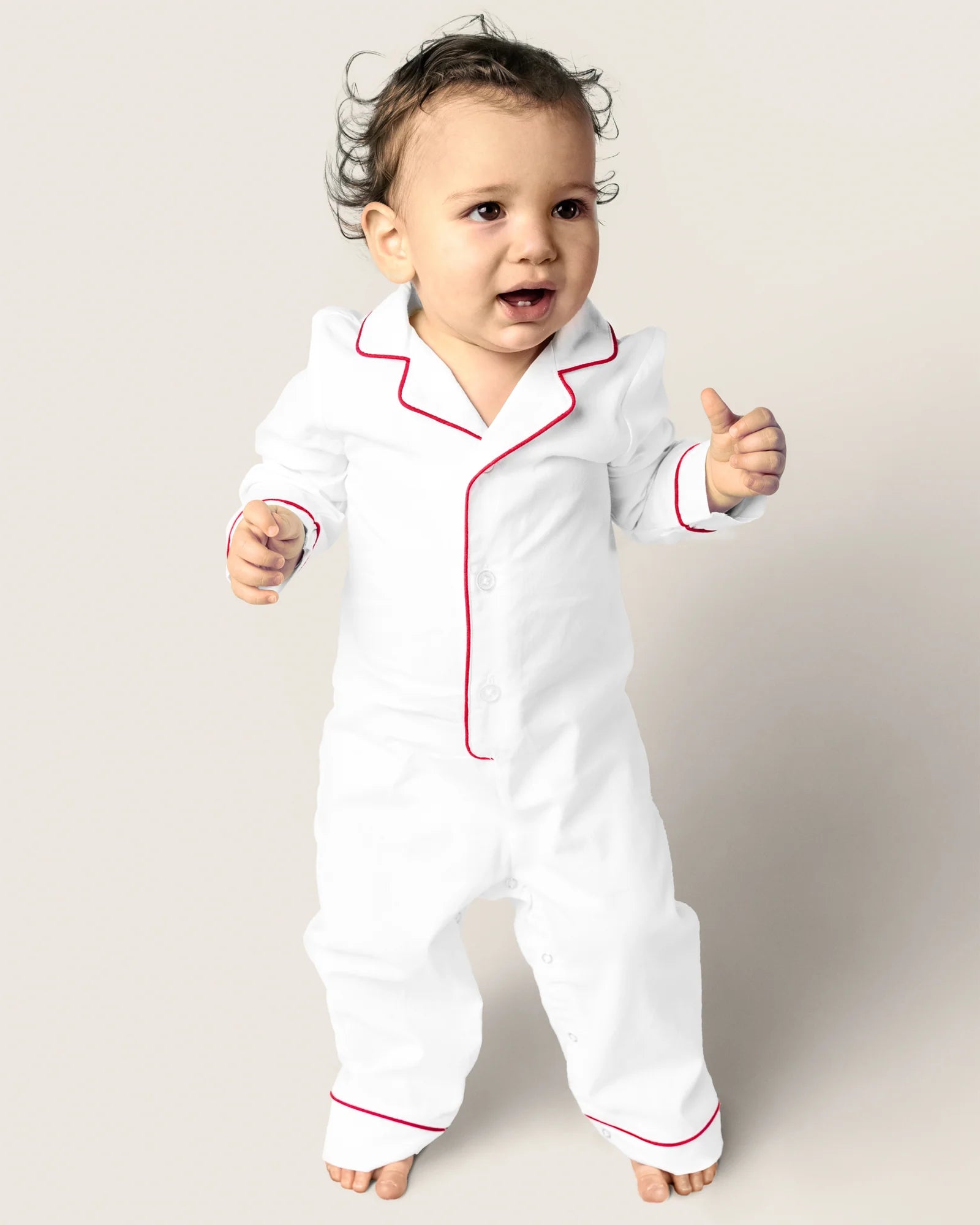 Twill Romper | White