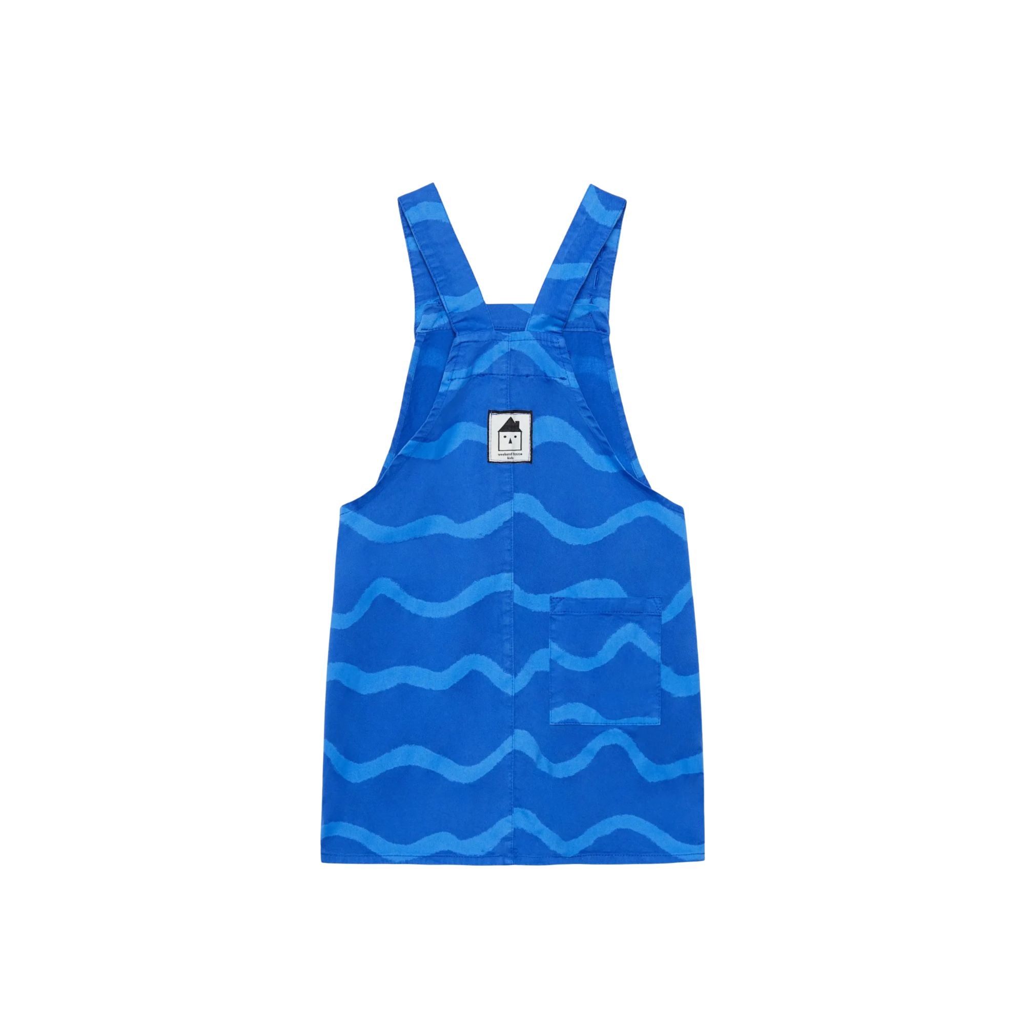 Waves Dungaree Dress | Nautical Blue