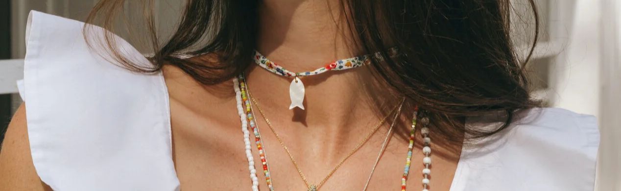 Liberty Mother of Pearl Charm Necklace