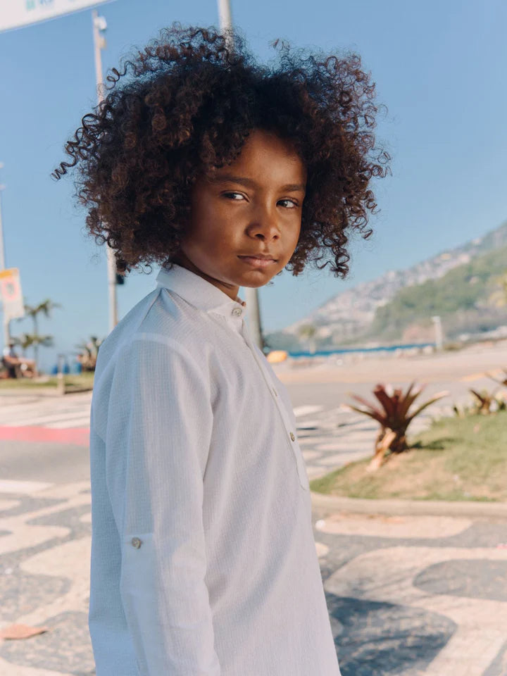 Miguel Shirt | White Gingham