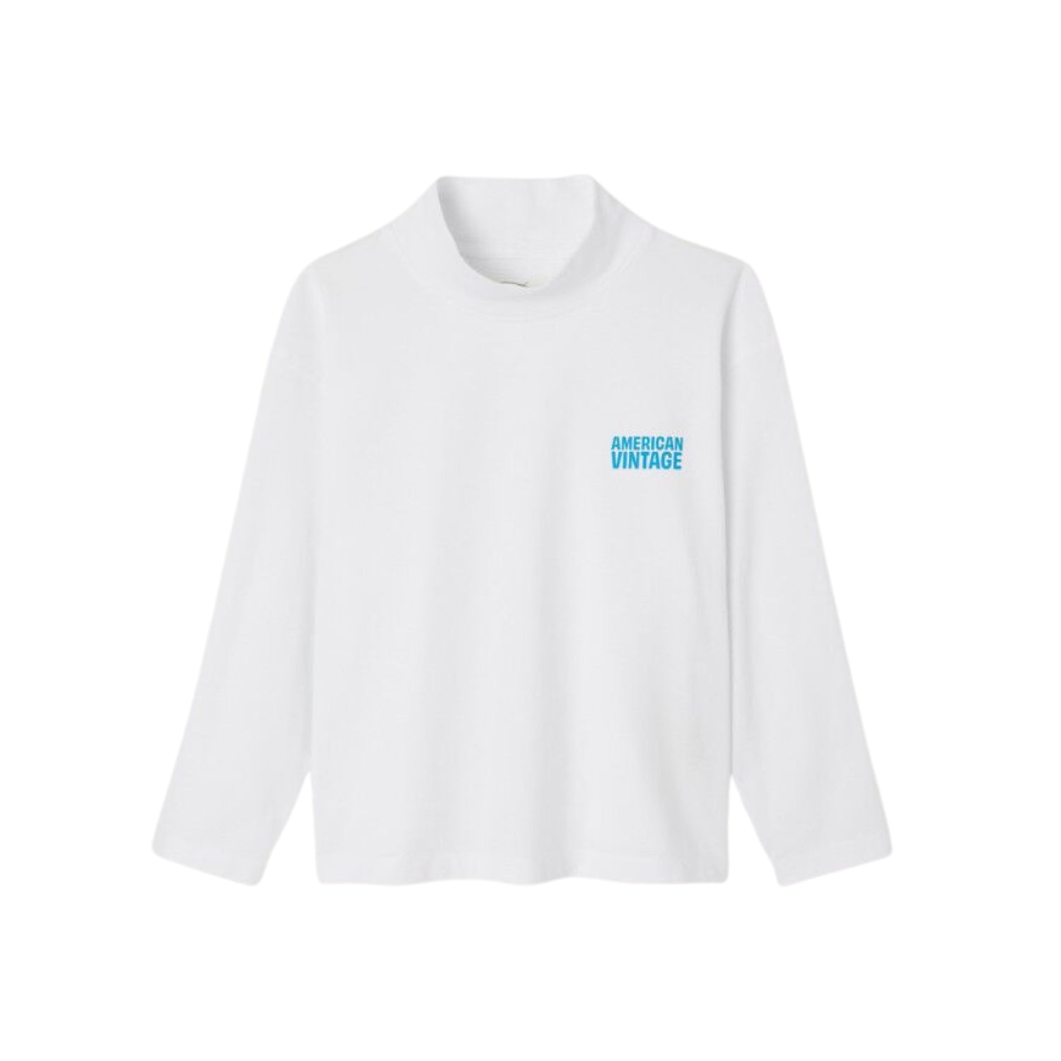 Gixy Long Sleeve Mock Neck T-shirt | White