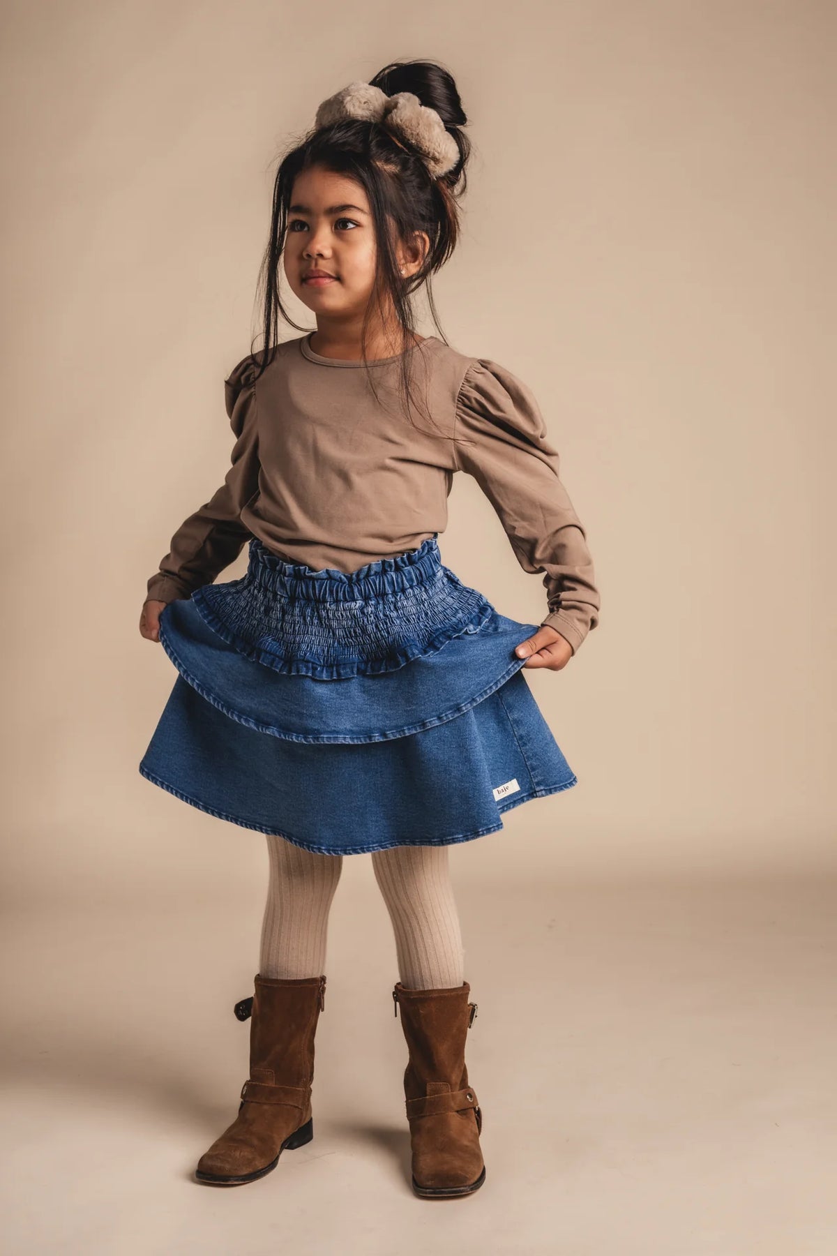 Reeza Yela Skirt Set | Blue Denim