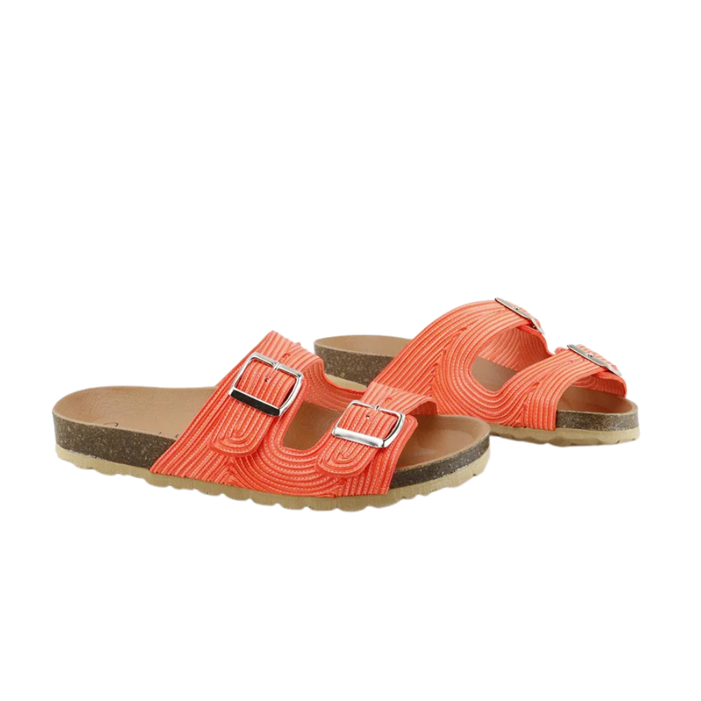 Bio Sandals with Buckles | Fluorescent Coral