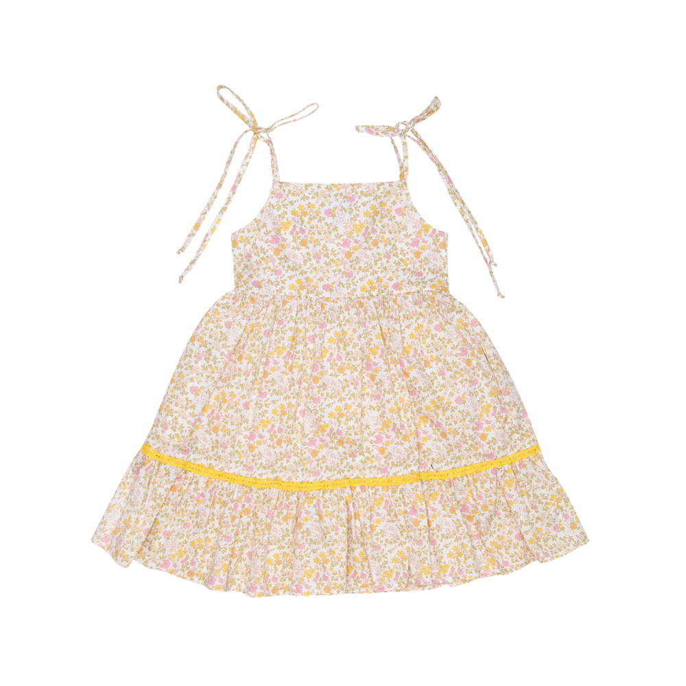 Mia Strap Dress Cotton | Yellow
