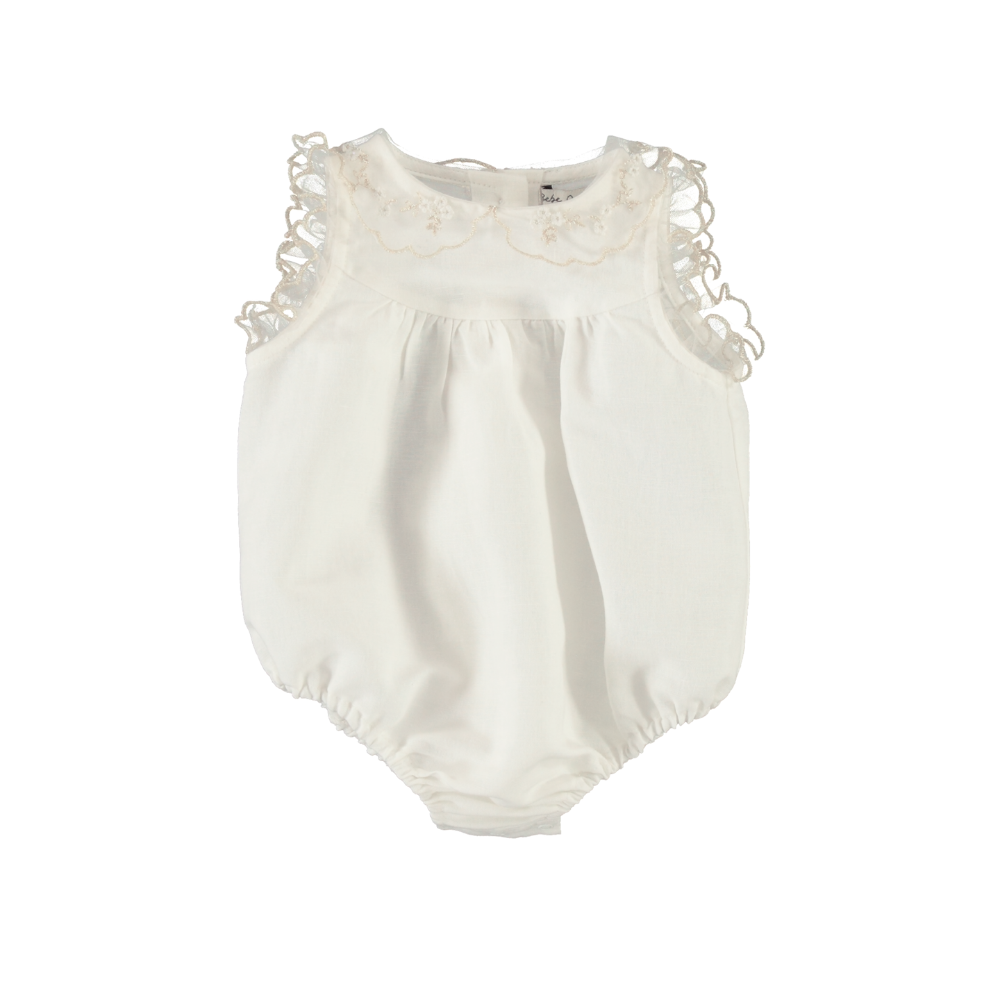 Lou-Anne Romper | Embroidered tulle