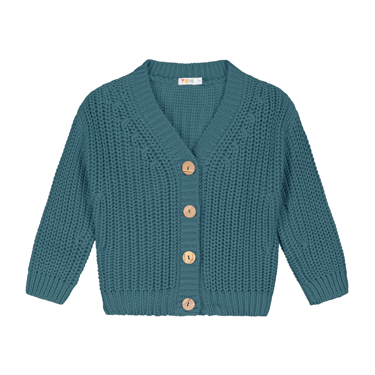 Chunky Knitted Cardigan | Petrol