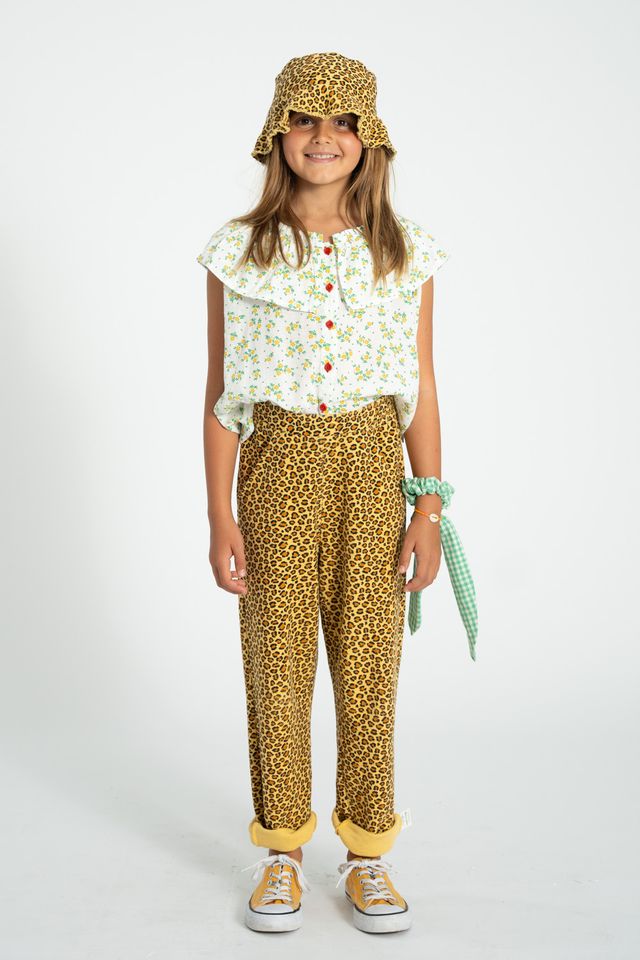 Animal Print Hat | Mustard