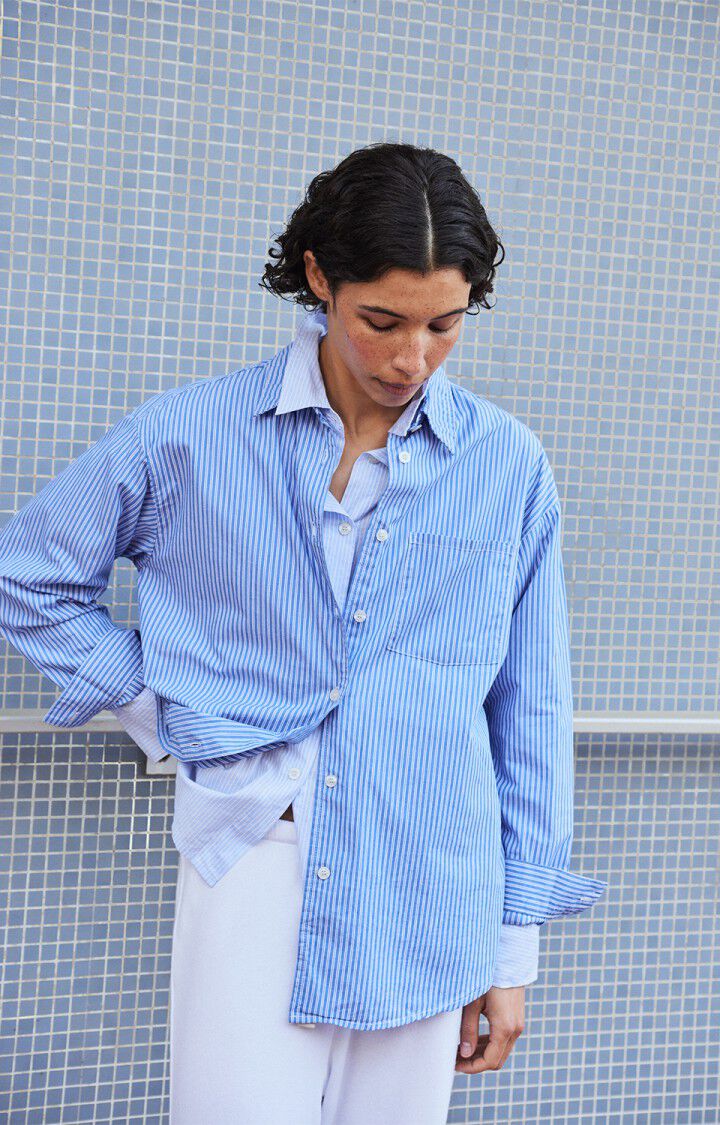 Zatybay Womens Shirt | Aqua Stripes