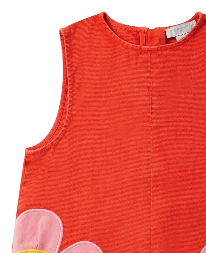 Floral Appliqué Dress | Red
