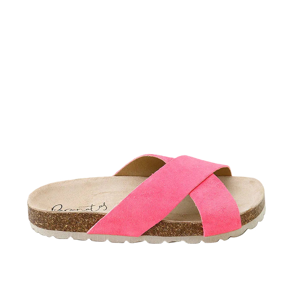 Bio Crossed Sandals | Fuchsia
