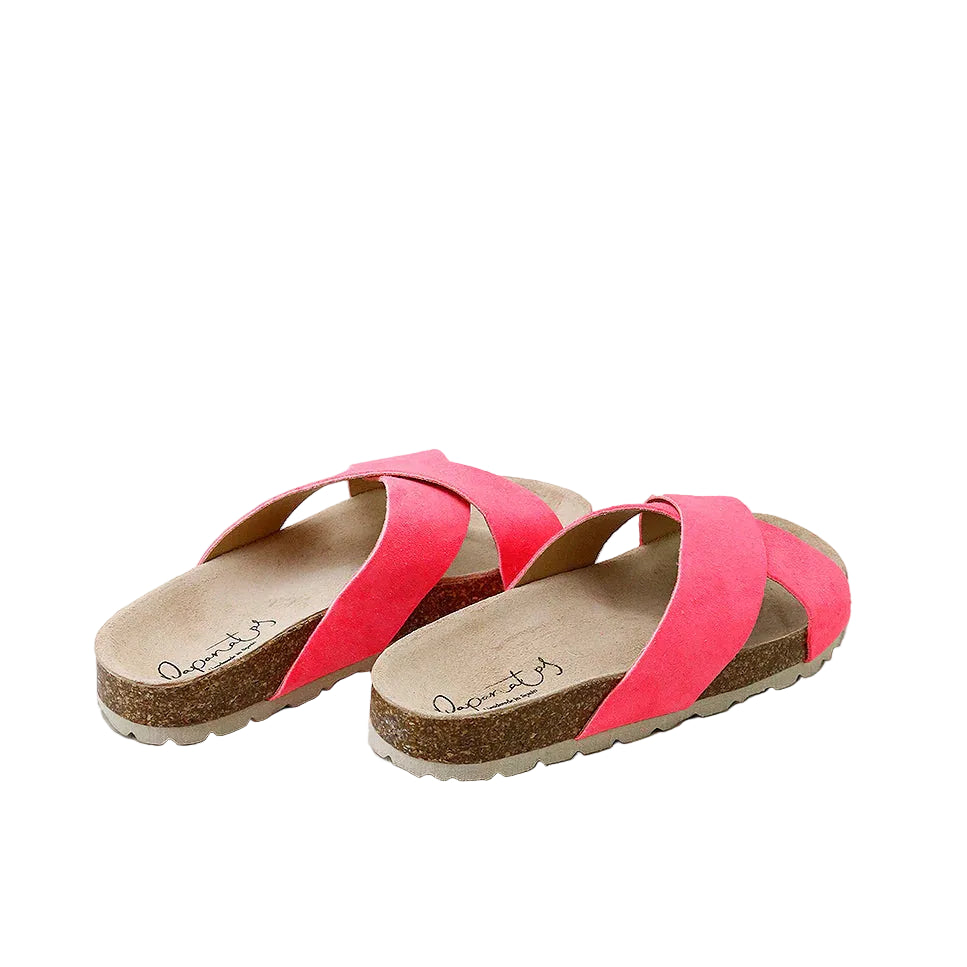 Bio Crossed Sandals | Fuchsia