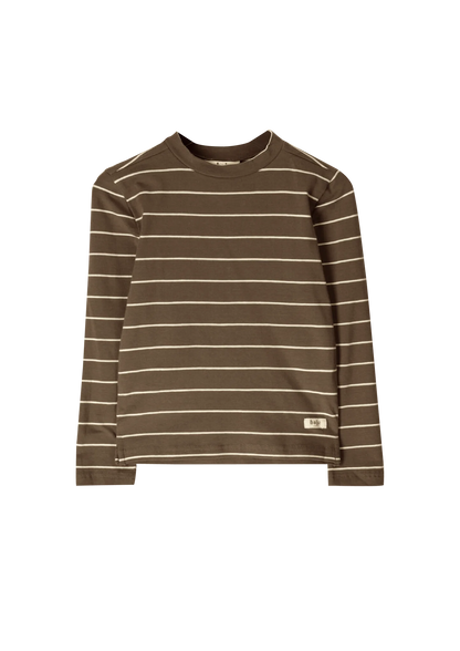 Ayot Stripe T-Shirt | Taupe brown