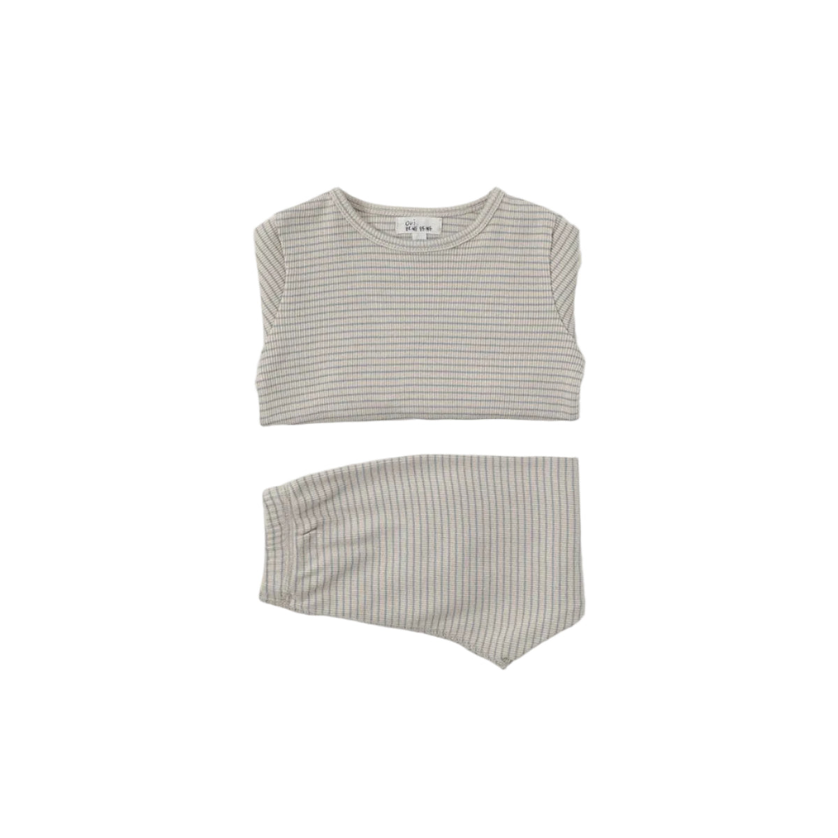 Stripe Twinset | Grayish Blue