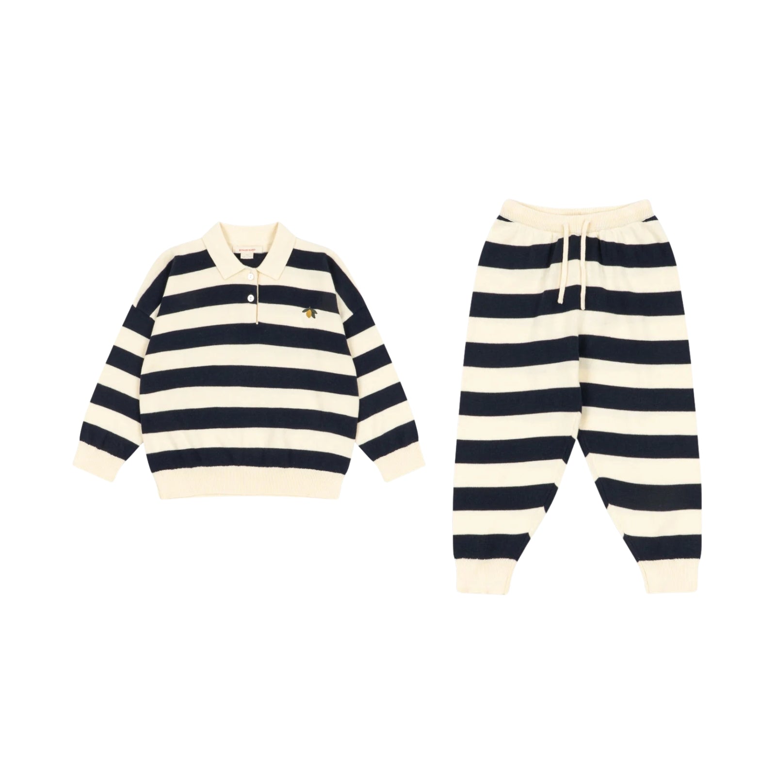 Manis Knit Set | Navy Stripe