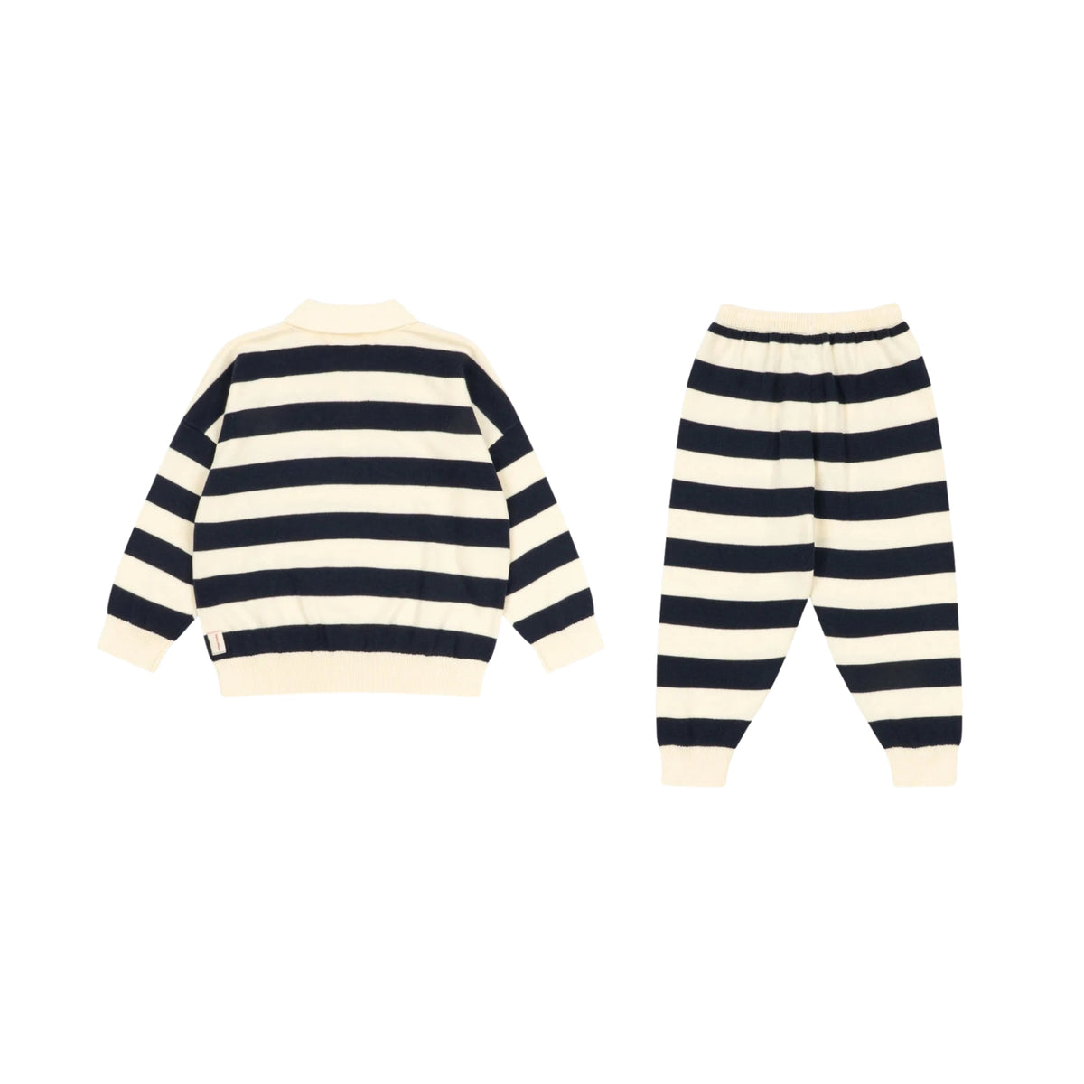 Manis Knit Set | Navy Stripe