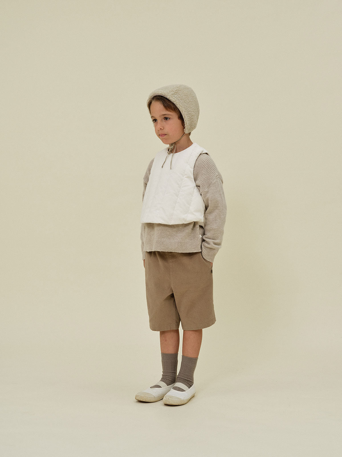 Duck Down Warm Bib | Ivory