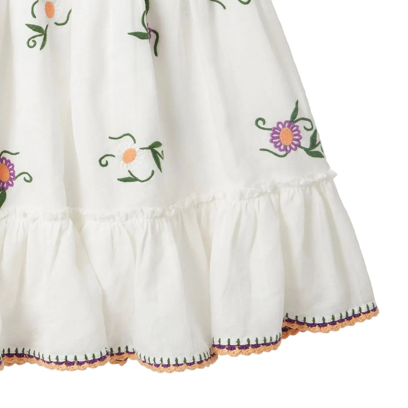 Embroidered Sleeveless Dress | Ivory