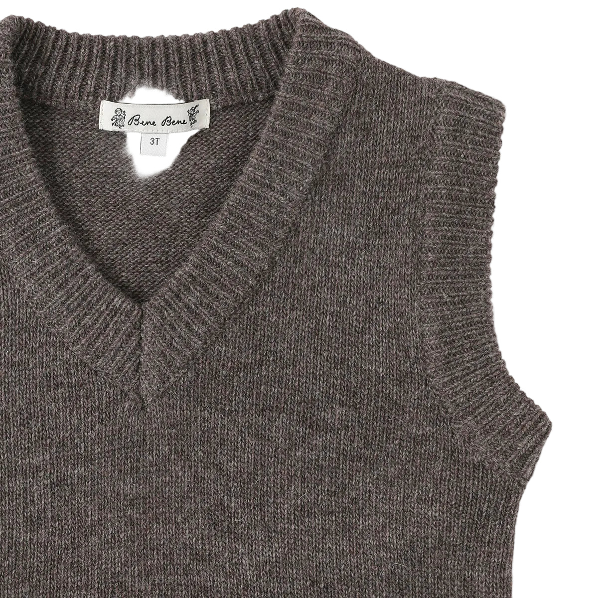 Cuddly Knit Vest | Melange Brown
