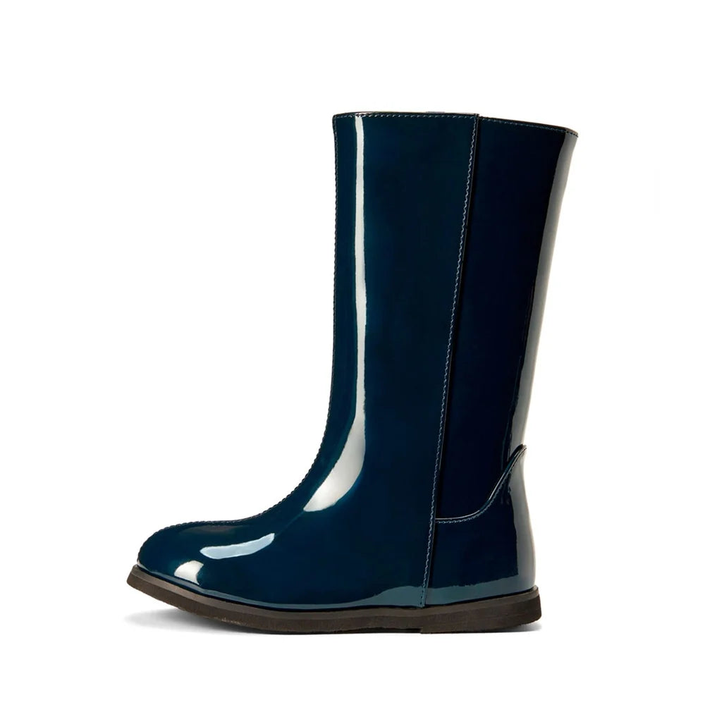 Ann PU Boots | Navy