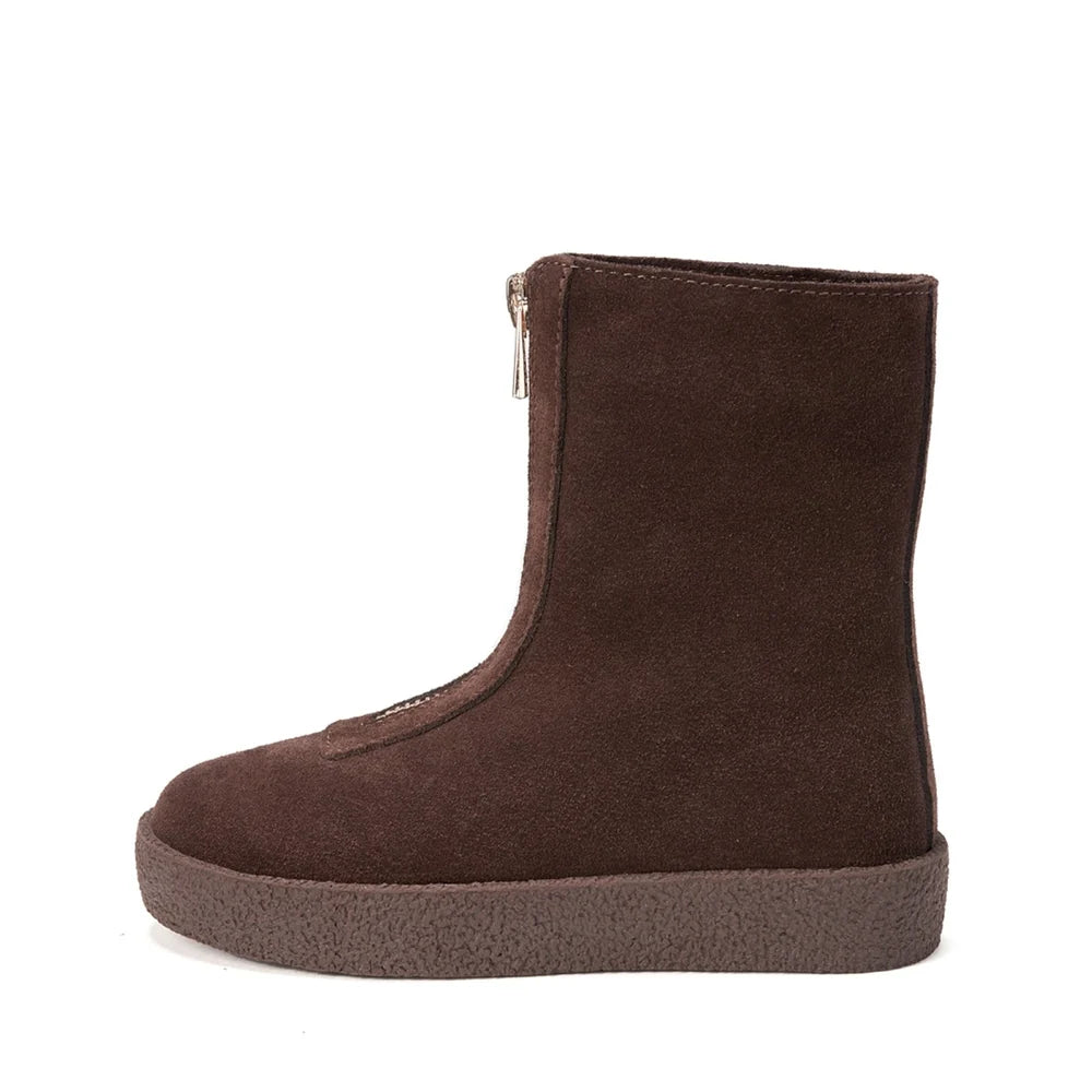 Leah Suede High Boots | Chocolate