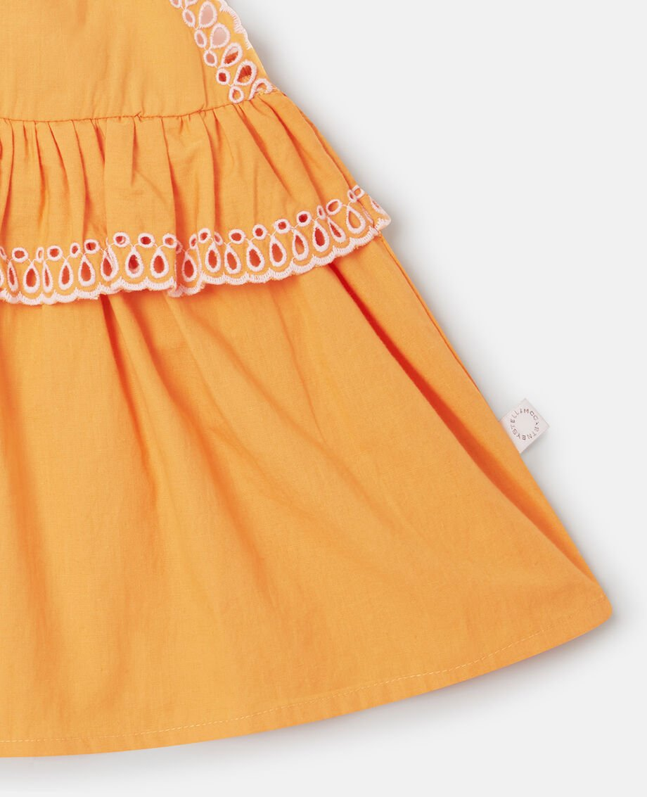 Popeline Dress And Bloomers Set | Orange