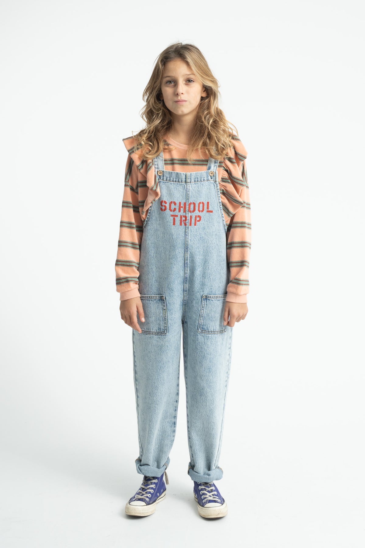 Dungarees | Fadded Light Blue Denim