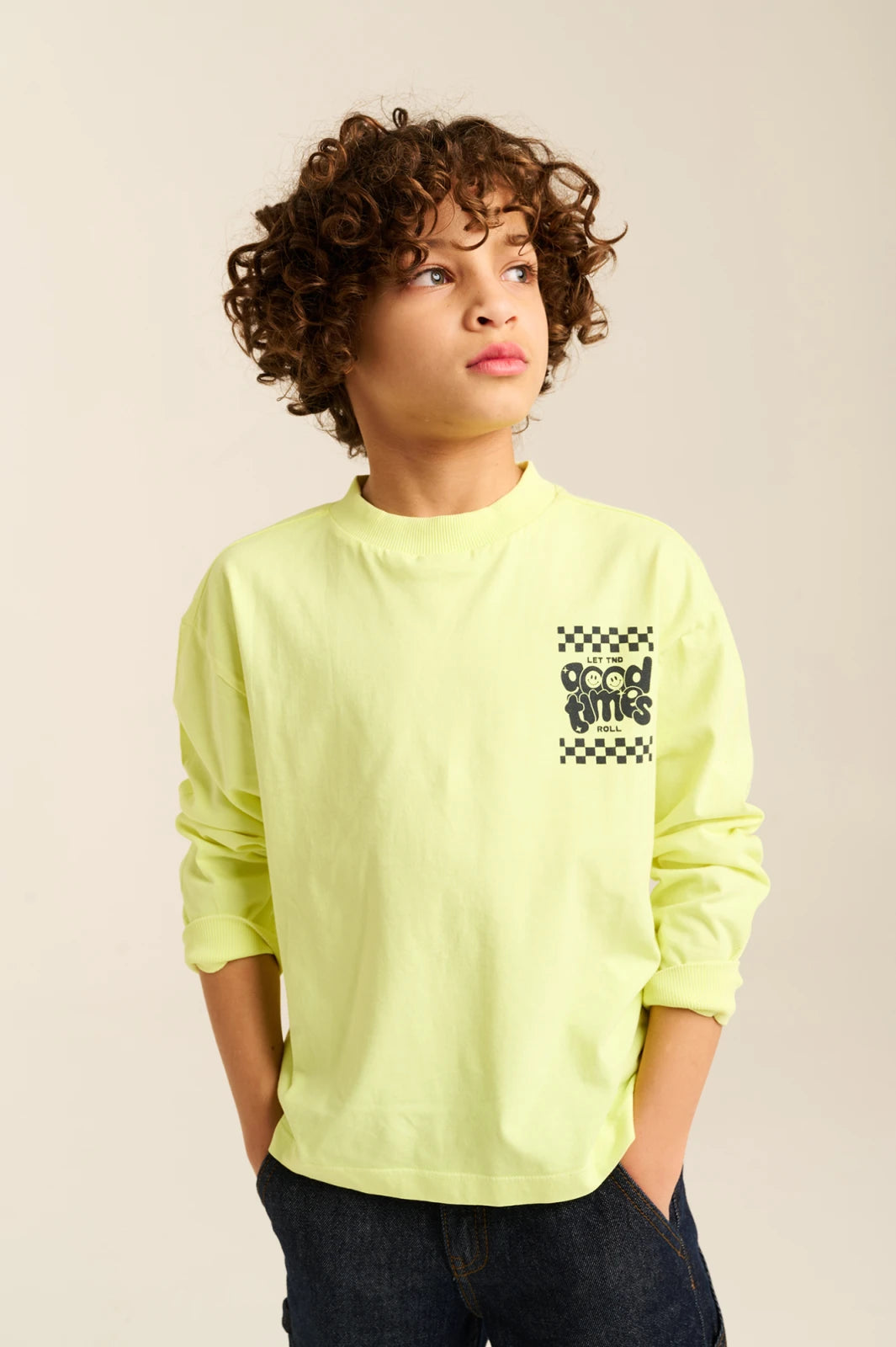 Grind Long Sleeve T-Shirt | Neon Yellow