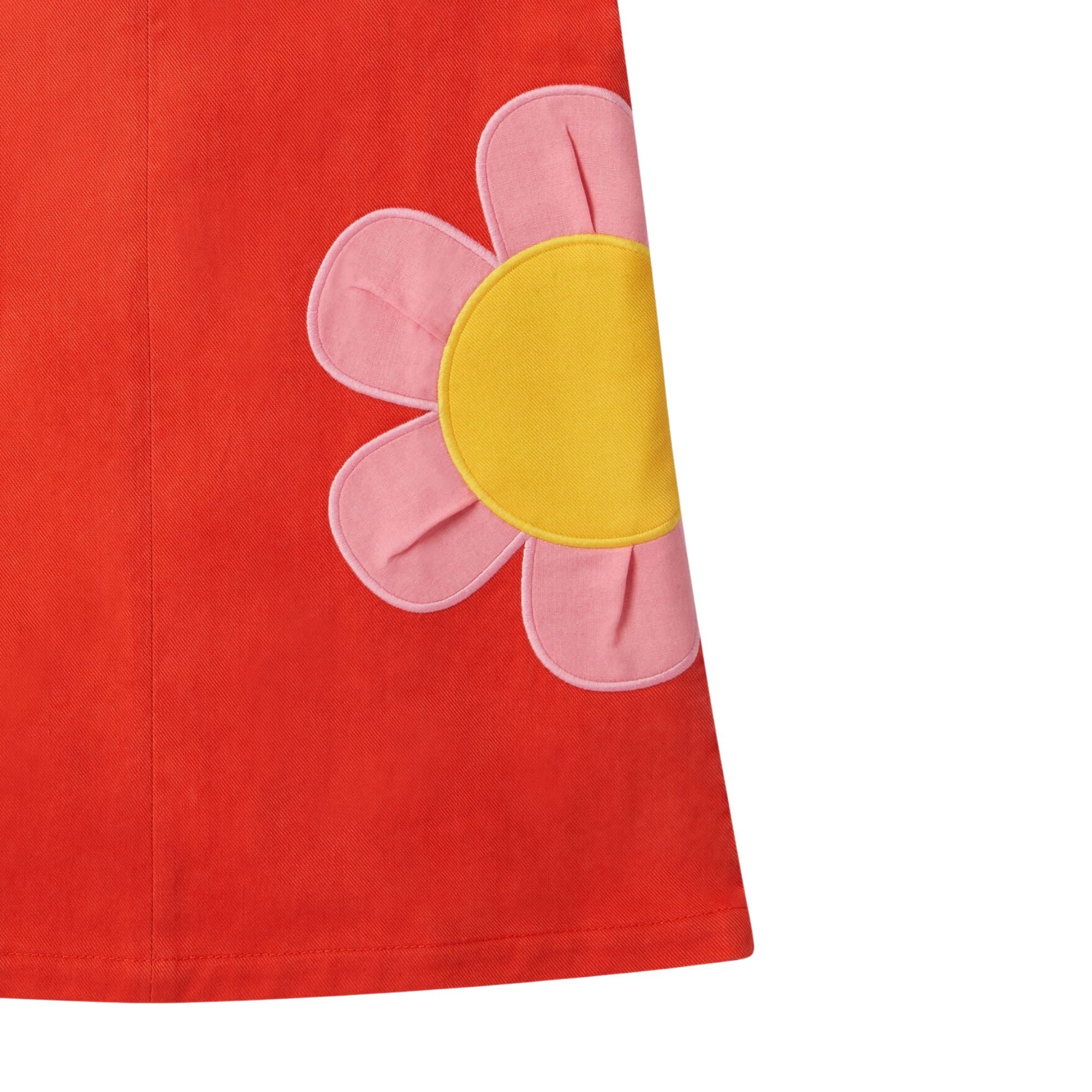Floral Appliqué Dress | Red