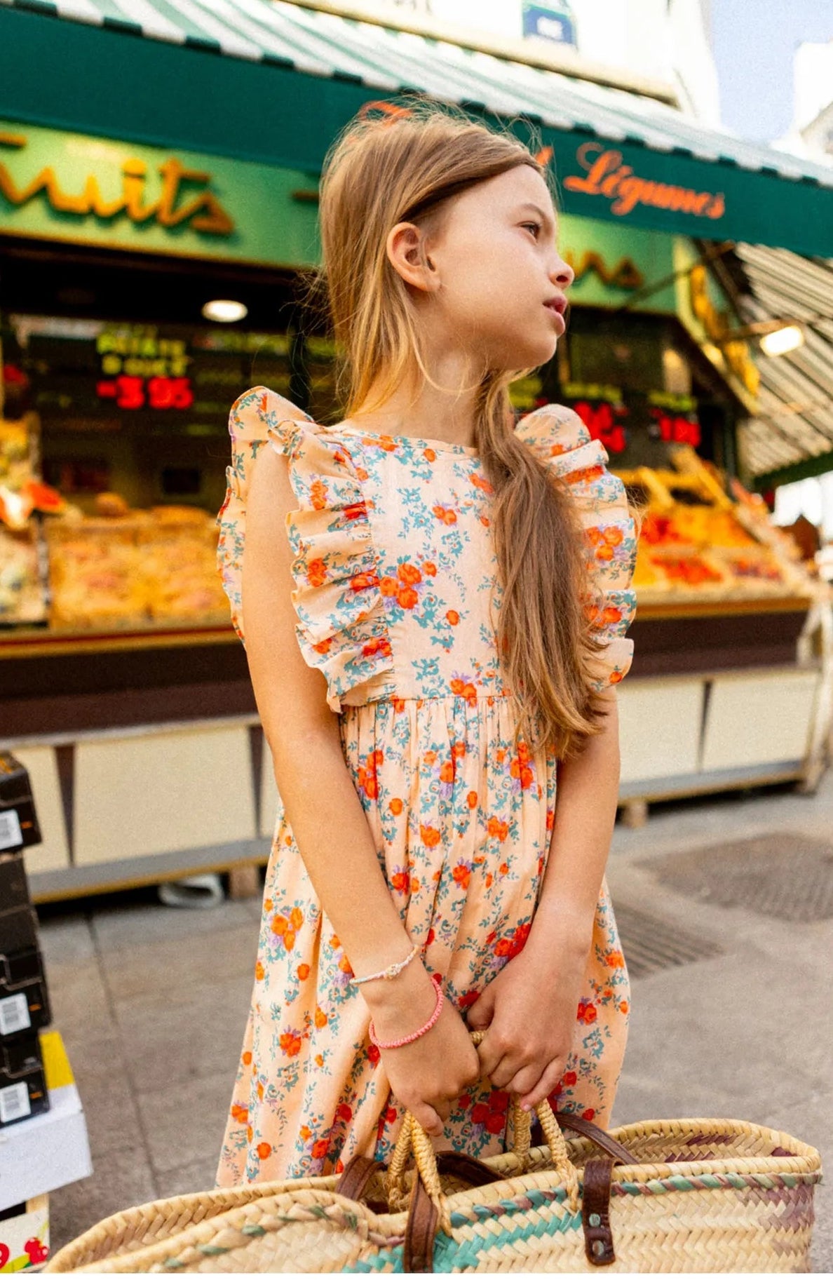 Arlette Bouquet Dress | Nude Orange