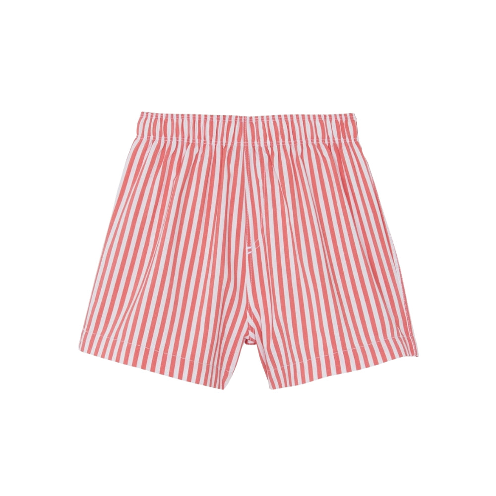 Striped Swim Trunks | Red