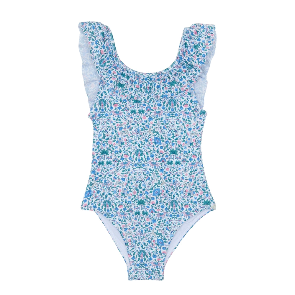 Liberty Ruffled Swimsuit | Blue