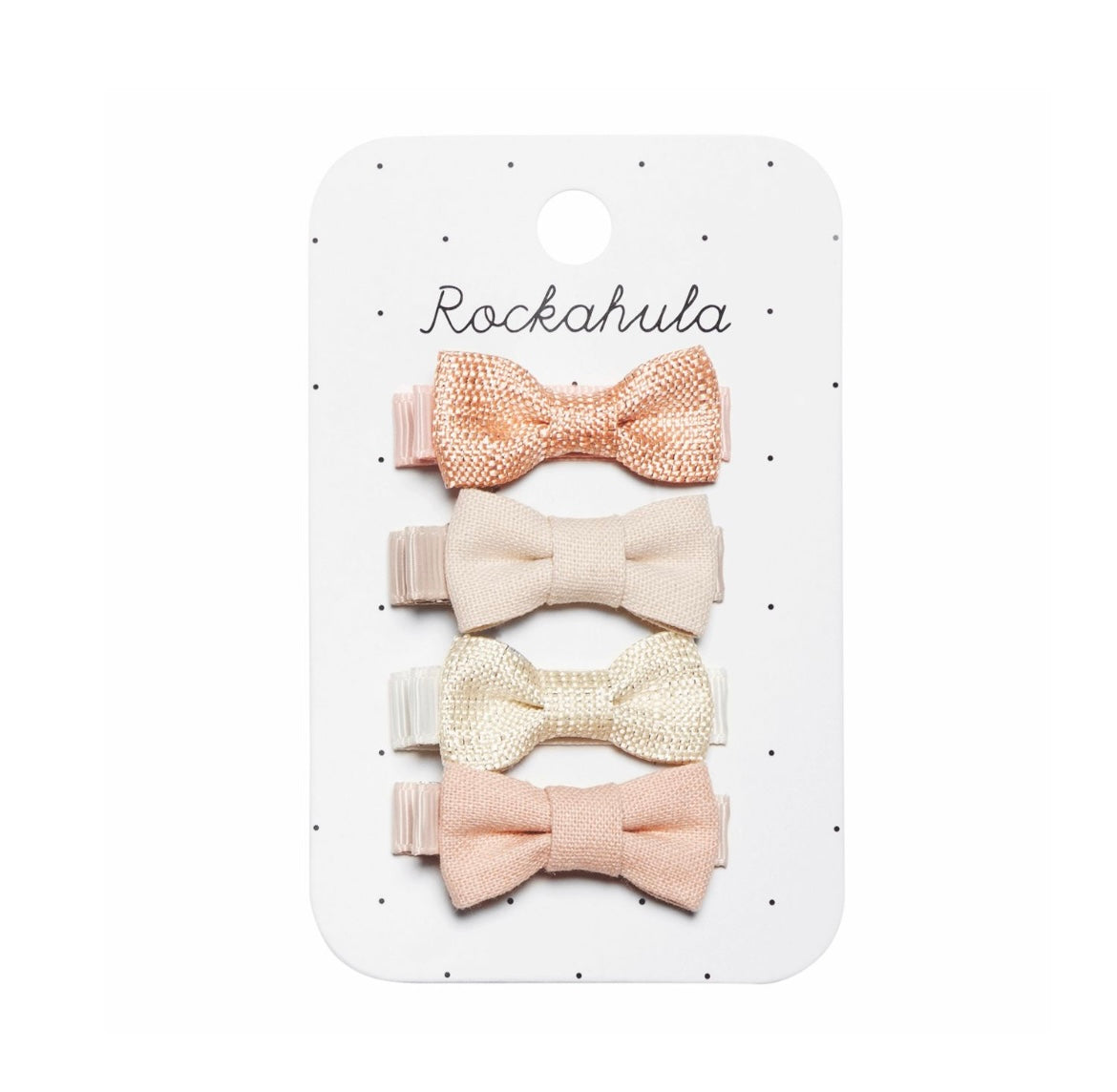 Flora Linen Mini Bow Clips