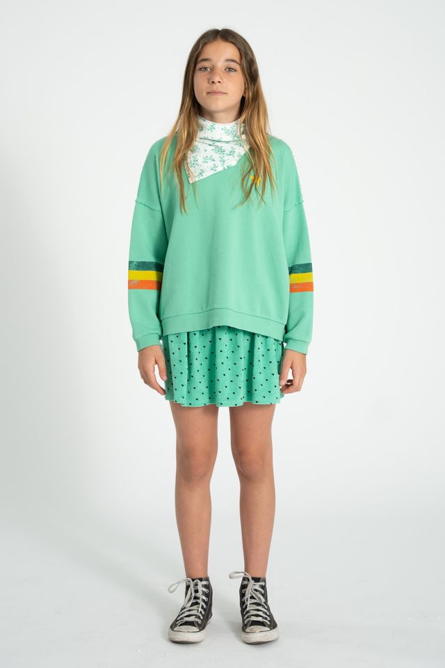 Heart Print Short Skirt | Green/Black