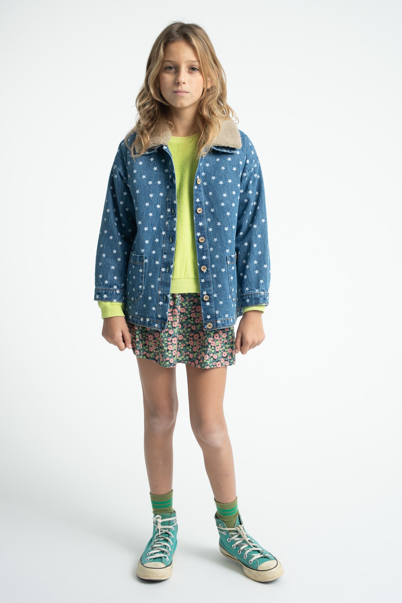 Jacket | Washed Navy Denim with Stars