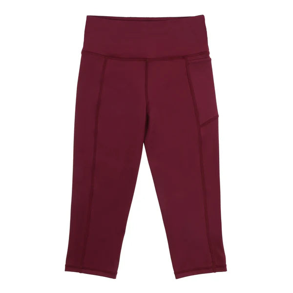 3/4 Leggings- Maroon